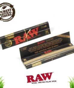 RAW | King Size Slim Rolling Papers | Black | Bundle of 2