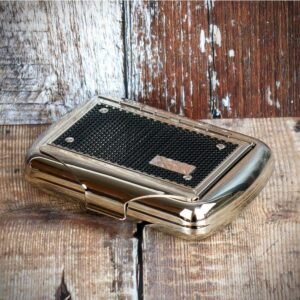 Tobacco Tin with Paper Holder – Mesh Finish